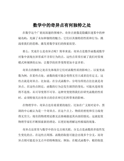 数学中的奇异点有何独特之处