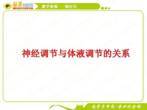 生物：2.3《神经调节与体液调节的关系》课件(新人教版必修3)