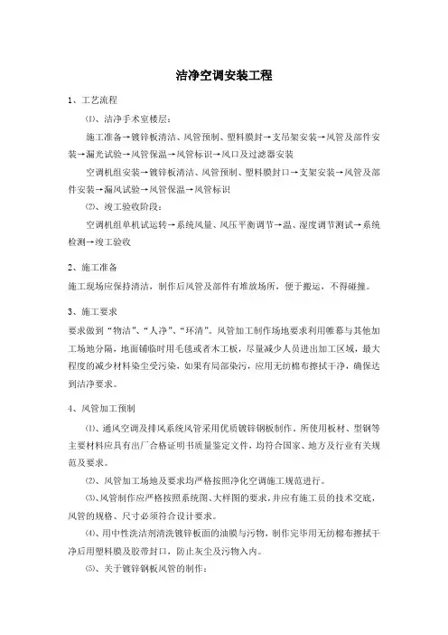 洁净空调安装工程