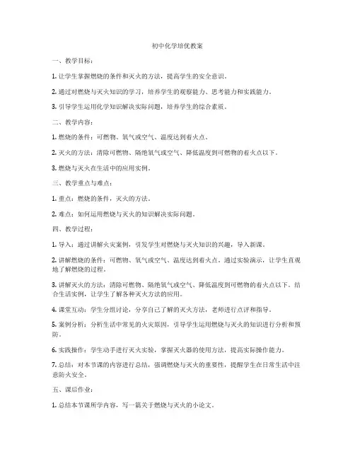 初中化学培优教案