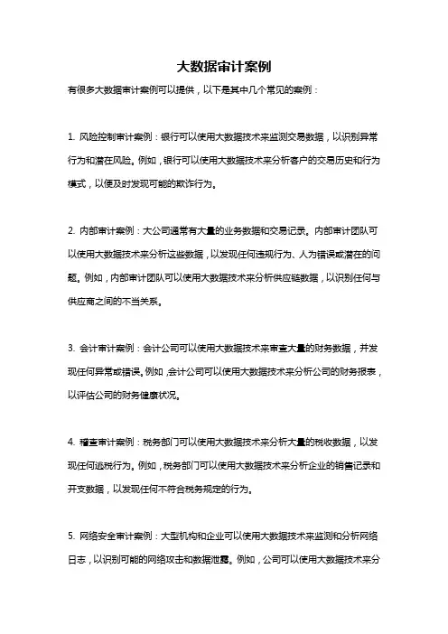 大数据审计案例