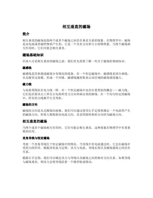 相互垂直的磁场