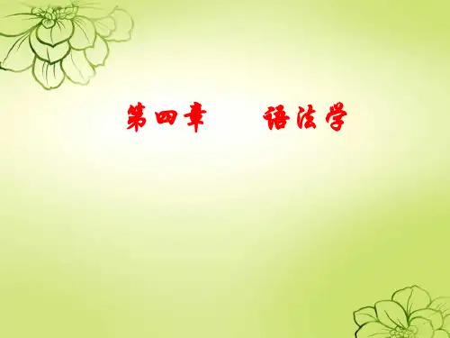 语言学概论课件 第四章 语法学
