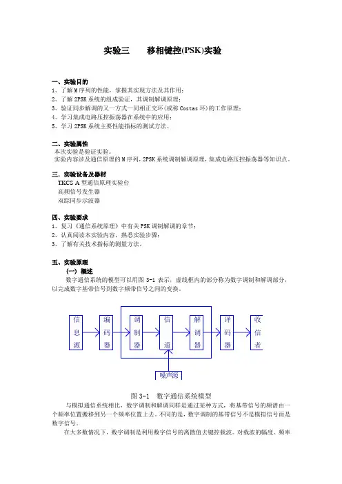 实验三 PSK实验