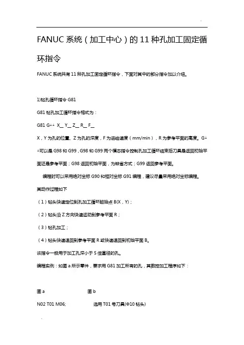 fanuc钻孔指令
