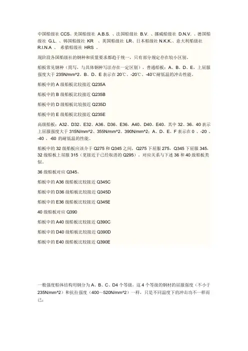 各国船级社