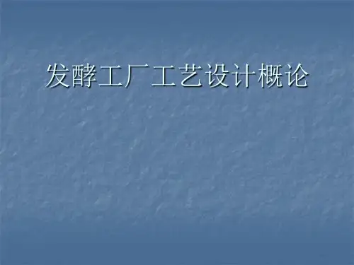发酵工厂工艺设计