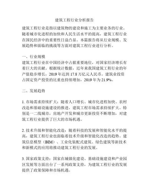 建筑工程行业分析报告