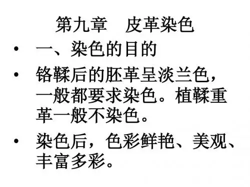 皮革染色