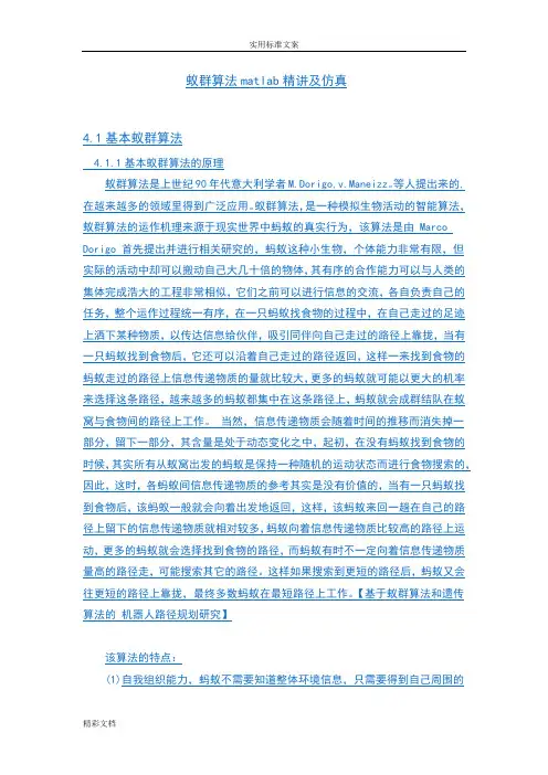 matlab蚁群算法精讲及仿真图