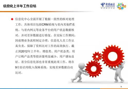 信息化上半年工作总结 ppt课件