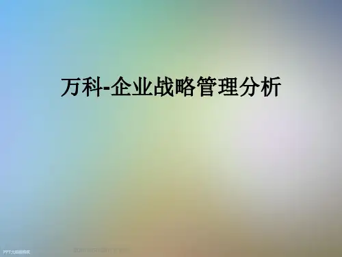万科-企业战略管理分析