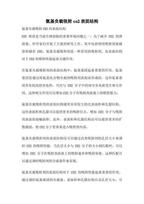 氨基负载吸附co2表面结构