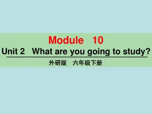 六年级下册英语外研版(三起)英语Module 10 Unit 2 What-are-you-going-to-study？公开课PPT课件