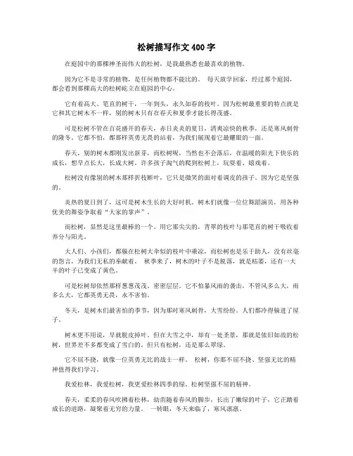 松树描写作文400字