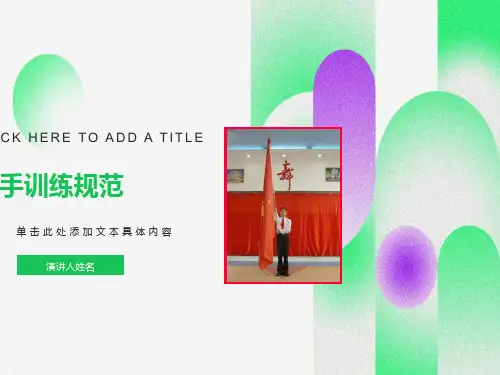 少先队鼓号队旗手动作训练规范