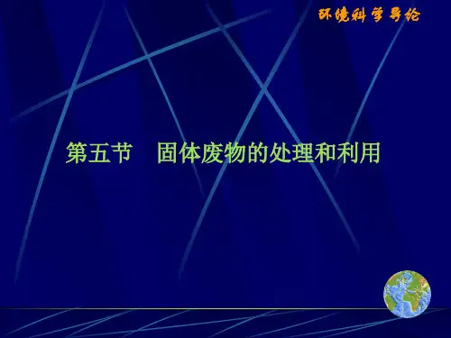 固体废物的处理和利用培训课件(PPT 74页)