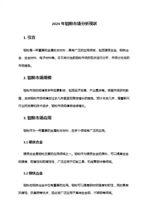 2024年钼粉市场分析现状