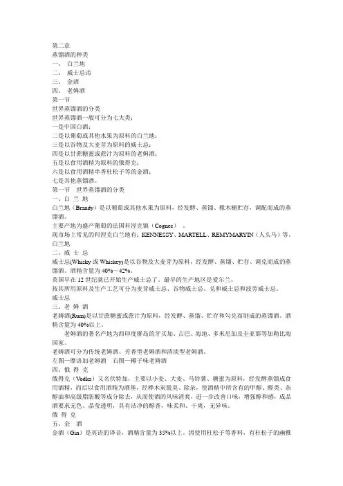 第二章蒸馏酒的种类