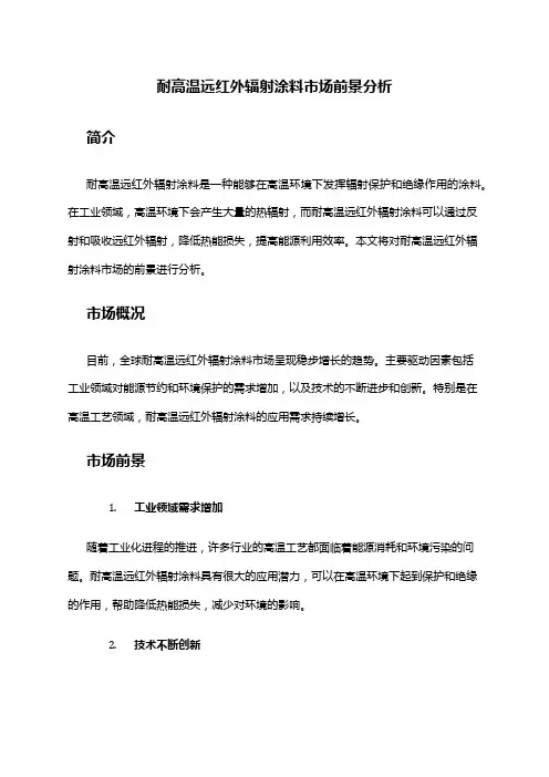 2024年耐高温远红外辐射涂料市场前景分析