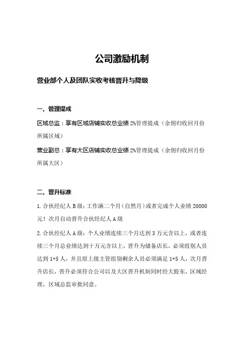二手房产中介公司激励机制