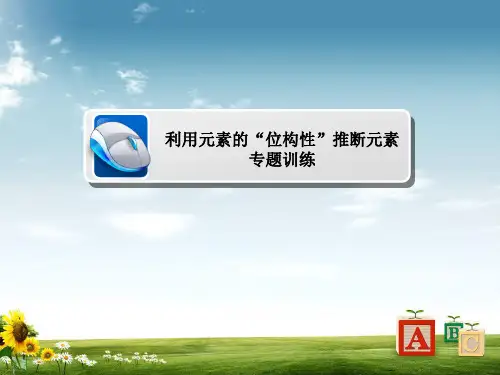 高考化学三轮冲刺最后30天之考前争分系列热点突破三利用元素的“位_构_性”推断元素习题课件