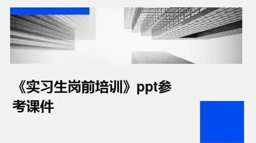 《实习生岗前培训》ppt参考课件