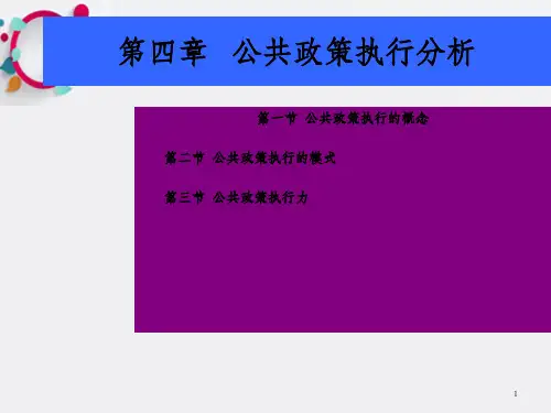政策执行分析——公共政策课件[