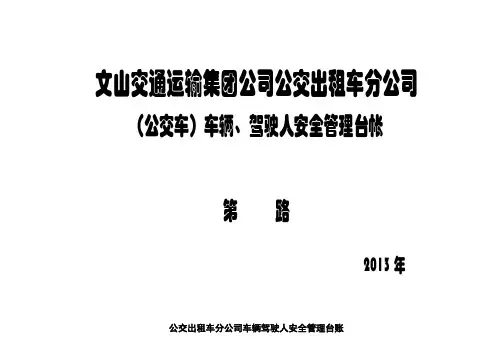 AQ-39 车辆驾驶员安全管理台账