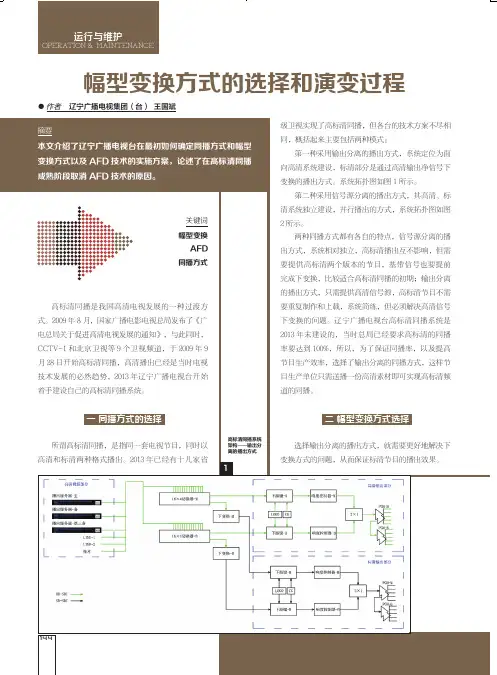 幅型变换方式的选择和演变过程