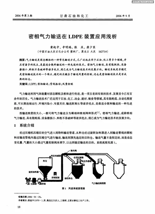 密相气力输送在LDPE装置应用浅析