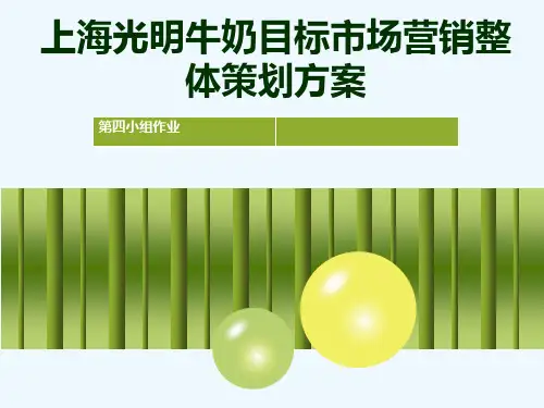 上海光明牛奶目标市场营销整体策划方案.ppt