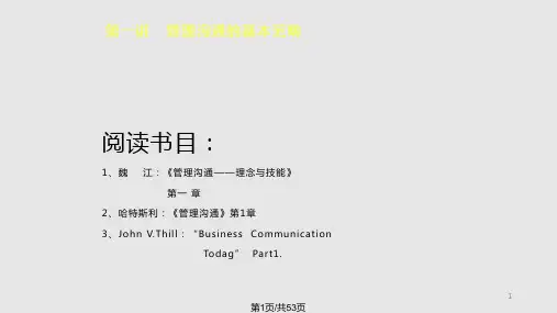 管理沟通理论与技巧PPT课件