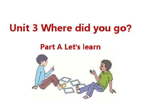 六年级下册英语课件-Unit 3 Where did you go Part A Let's learn 人教pep版