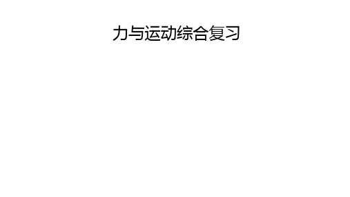 苏科版八年级物理下册第9章力与运动复习课件