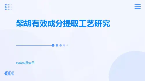 柴胡有效成分提取工艺研究