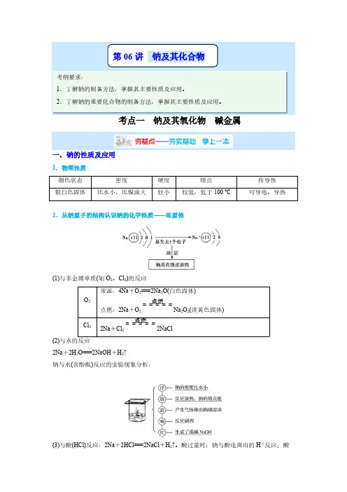 化学-钠及其化合物讲义-解析版