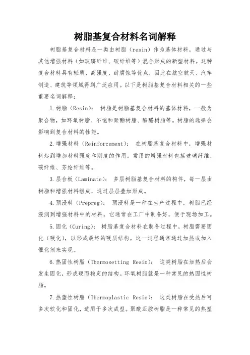 树脂基复合材料名词解释