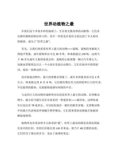 世界动植物之最