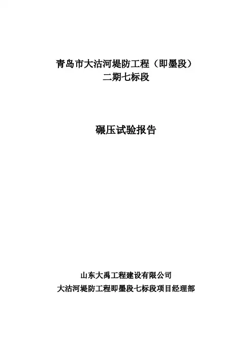 碾压试验报告
