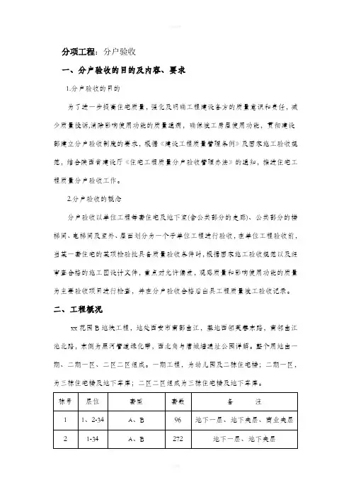 某住宅工程分户验收监理细则-secret(DOC)