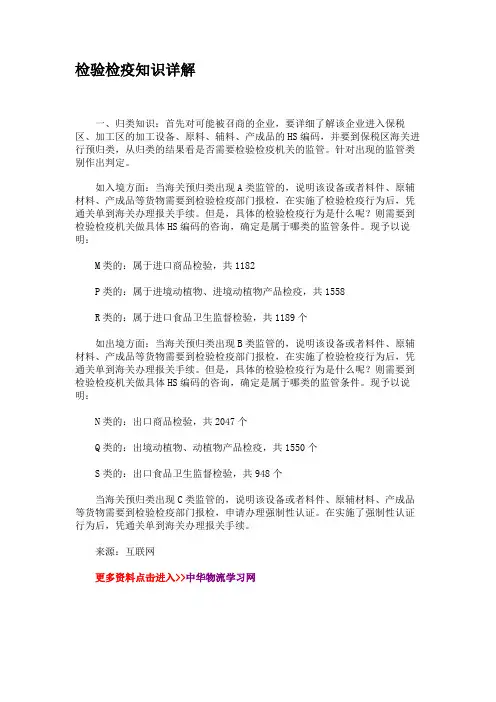 检验检疫知识详解.