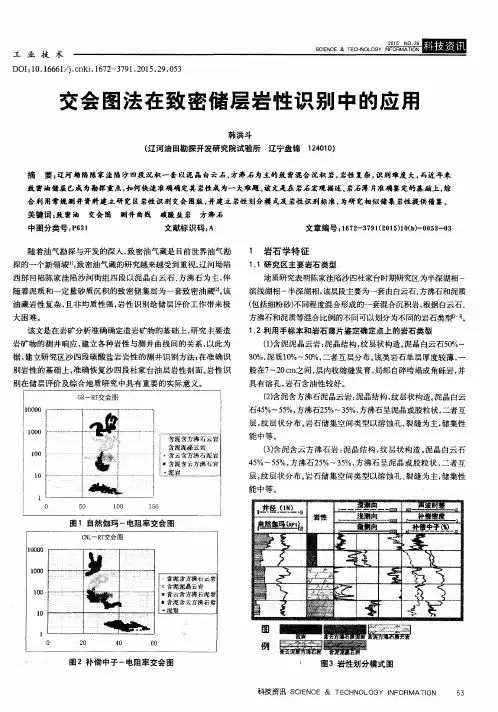 交会图法在致密储层岩性识别中的应用