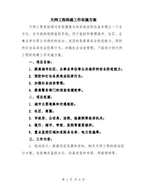 天网工程构建工作实施方案
