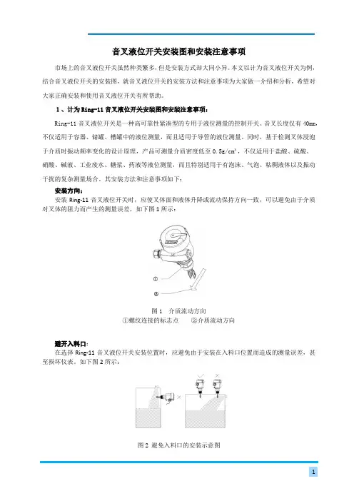 音叉液位开关安装图和安装注意事项