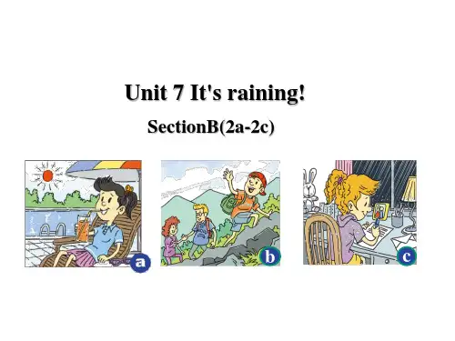 Unit 7 It's raining! Section B 2a-2c 课件人教版七年级英语下册