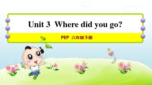 最新PEP版六年级英语下册 Unit 3 课时练5 授课+习题课件