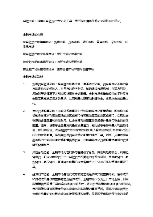 金融市场