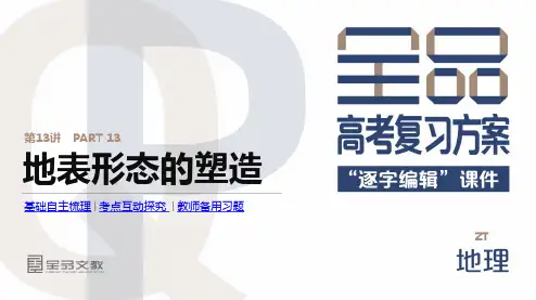 高三地理一轮复习课件  1.11地表形态的塑造