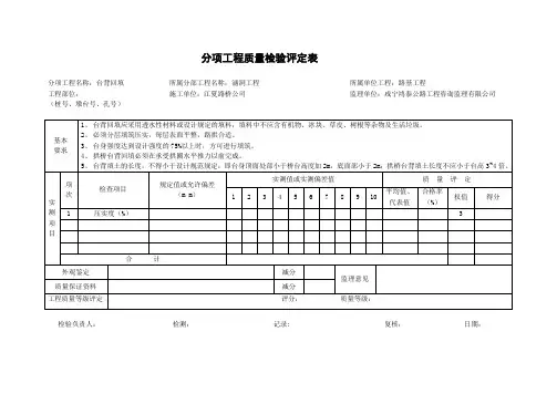 台背回填(涵洞工程)监理资料